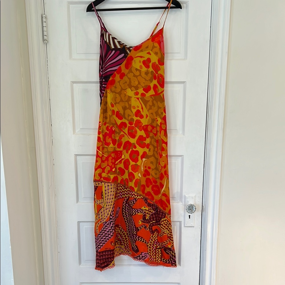 NWT - slinky FARM Rio x Anthropologie Printed Slip Dres - Picture 5 of 10